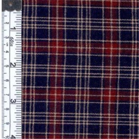 TEXTILE CREATIONS Textile Creations OG-35 Old Glory Fabric; Plaid Navy; Wine; 15 yd. OG-35